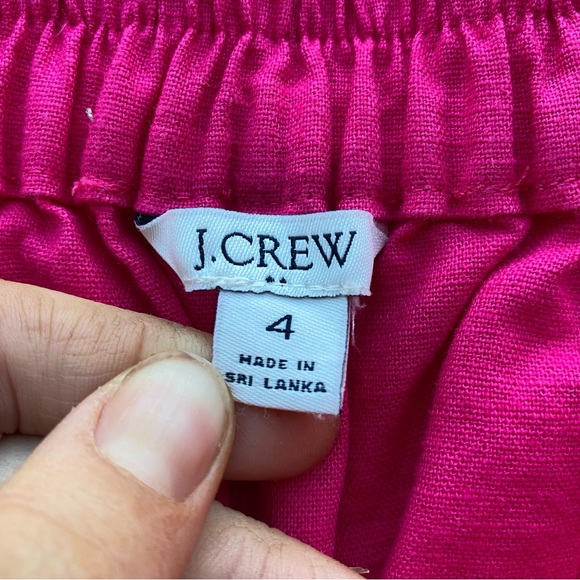 J. CREW • Linen Blend High Rise Front Tie Shorts size 4 - Picture 10 of 16